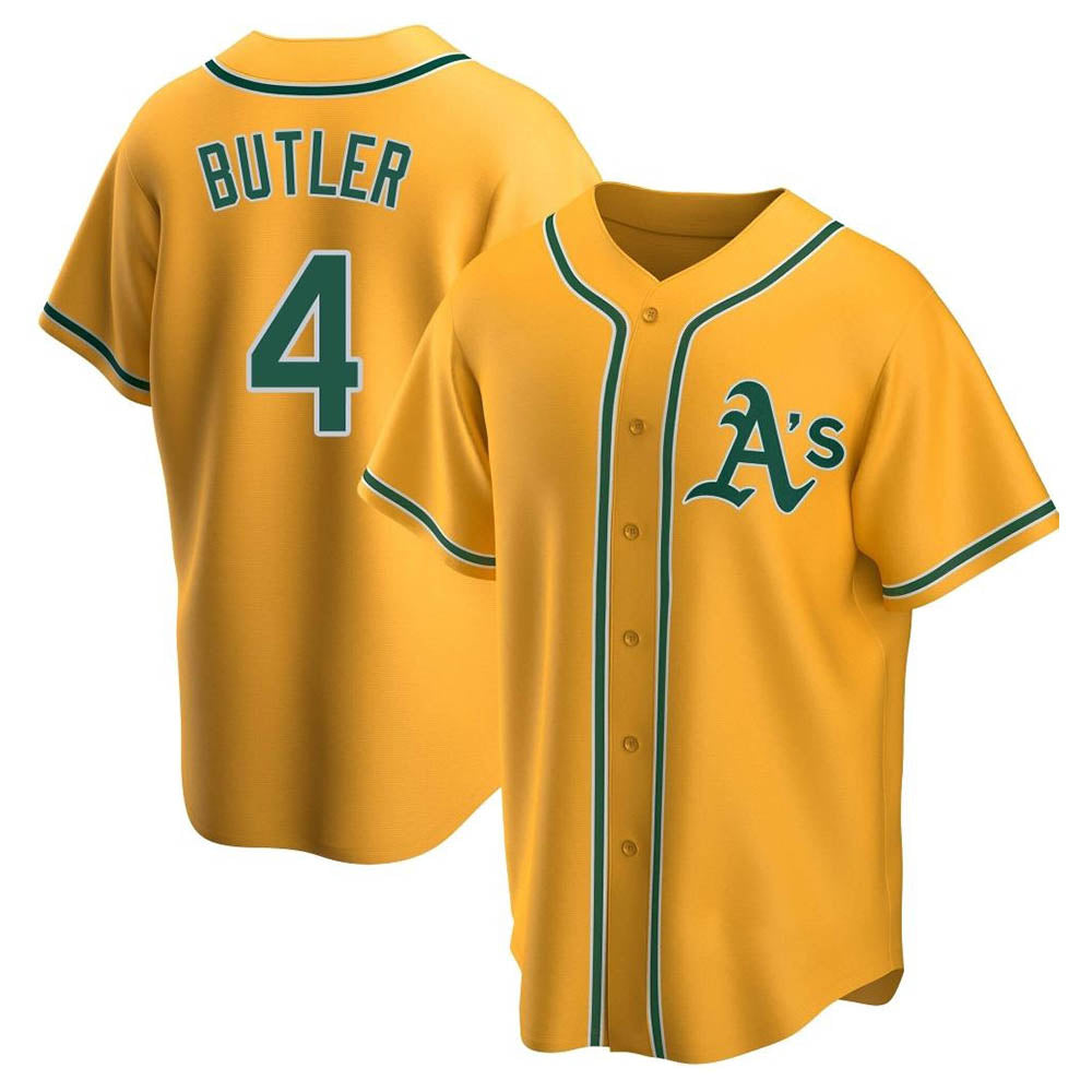 Elroe Athletics #4 Lawrence Butler player Gold Replica Alternate Stitched Jersey