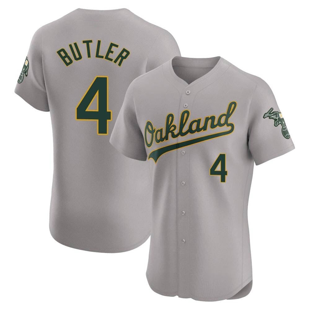 Elroe Athletics #4 Lawrence Butler player Gray Elite Road Stitched Jersey