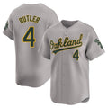 Elroe Athletics #4 Lawrence Butler player Gray Limited Away Stitched Jersey
