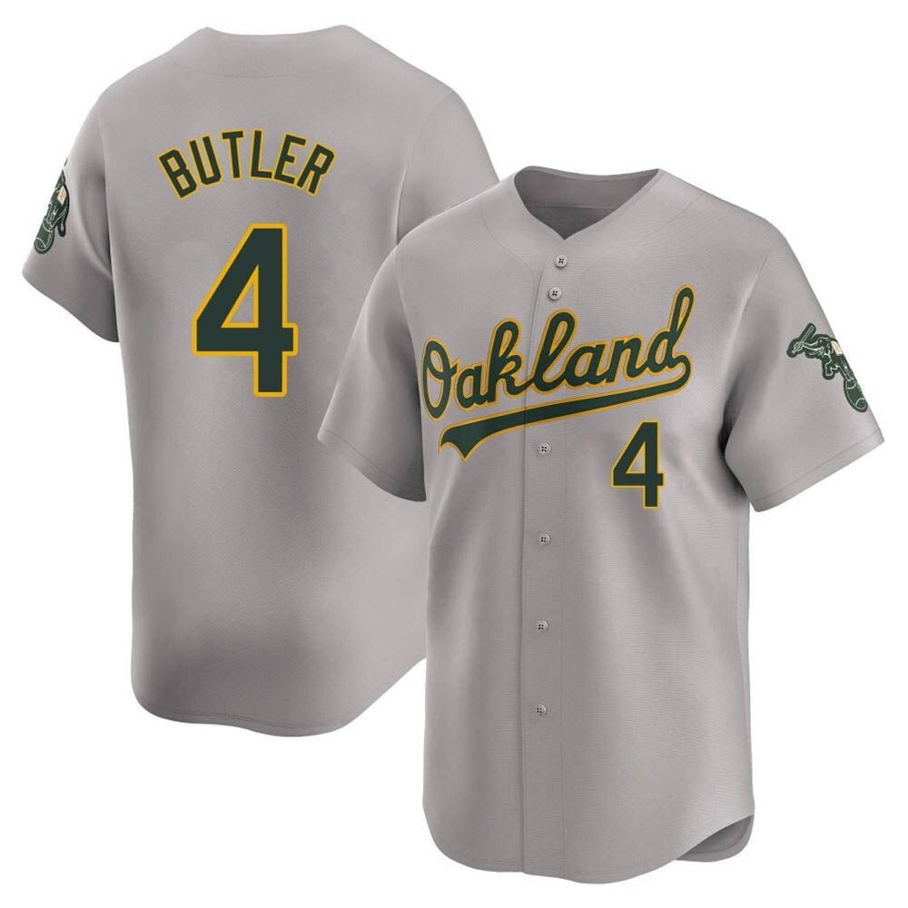 Elroe Athletics #4 Lawrence Butler player Gray Limited Away Stitched Jersey