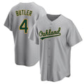 Elroe Athletics #4 Lawrence Butler player Gray Replica Road Stitched Jersey