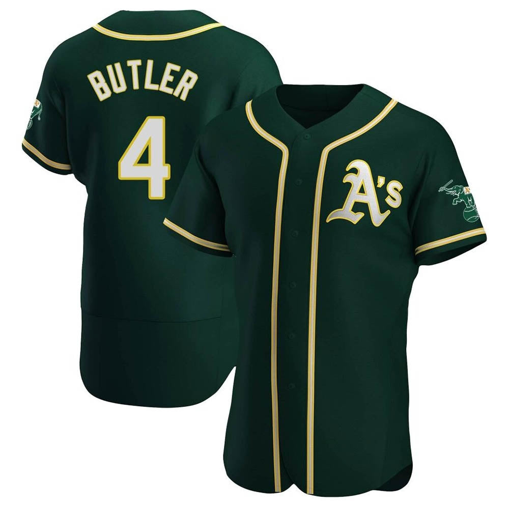Elroe Athletics #4 Lawrence Butler player Green Authentic Alternate Stitched Jersey