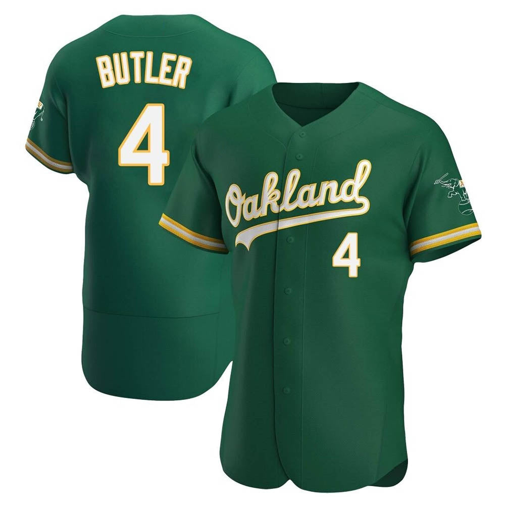Elroe Athletics #4 Lawrence Butler player Green Authentic Kelly Alternate Stitched Jersey