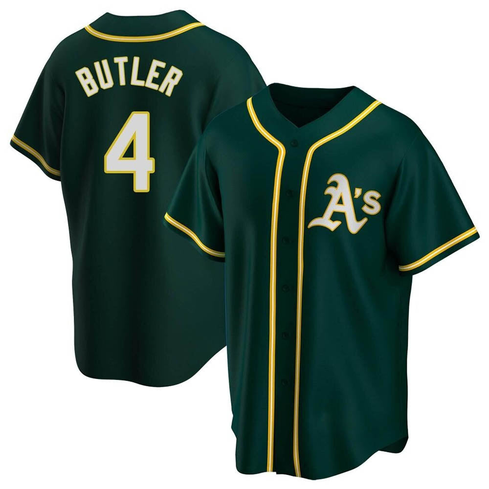Elroe Athletics #4 Lawrence Butler player Green Replica Alternate Stitched Jersey