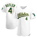 Elroe Athletics #4 Lawrence Butler player White Authentic Home Stitched Jersey