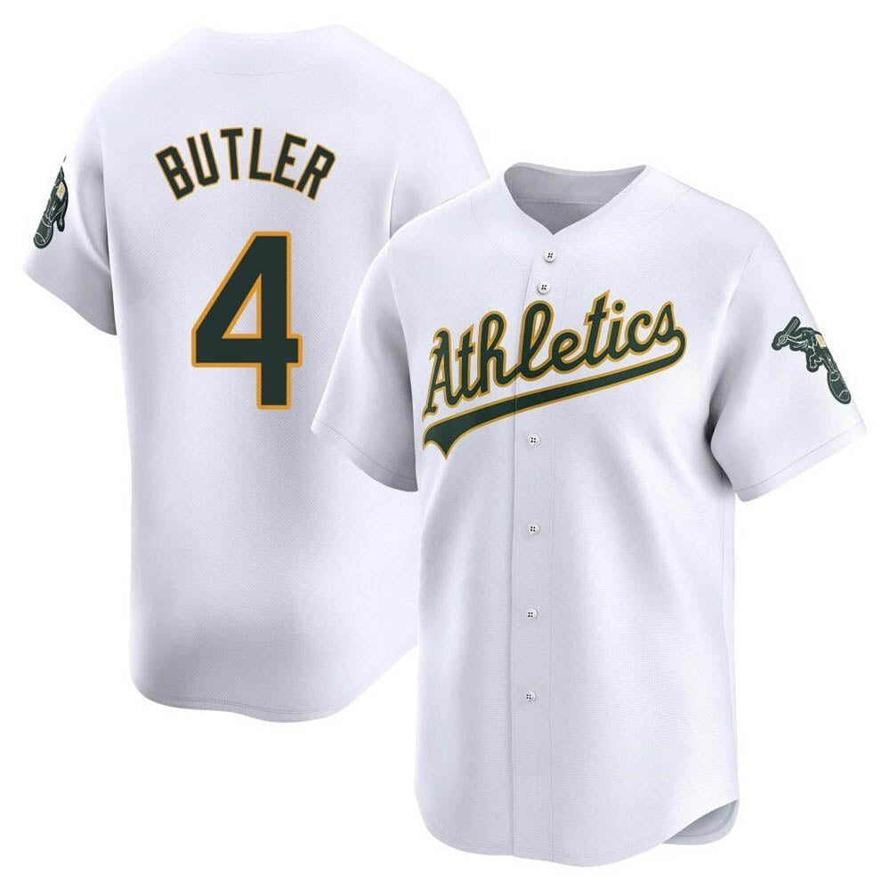 Elroe Athletics #4 Lawrence Butler player White Limited Home Stitched Jersey