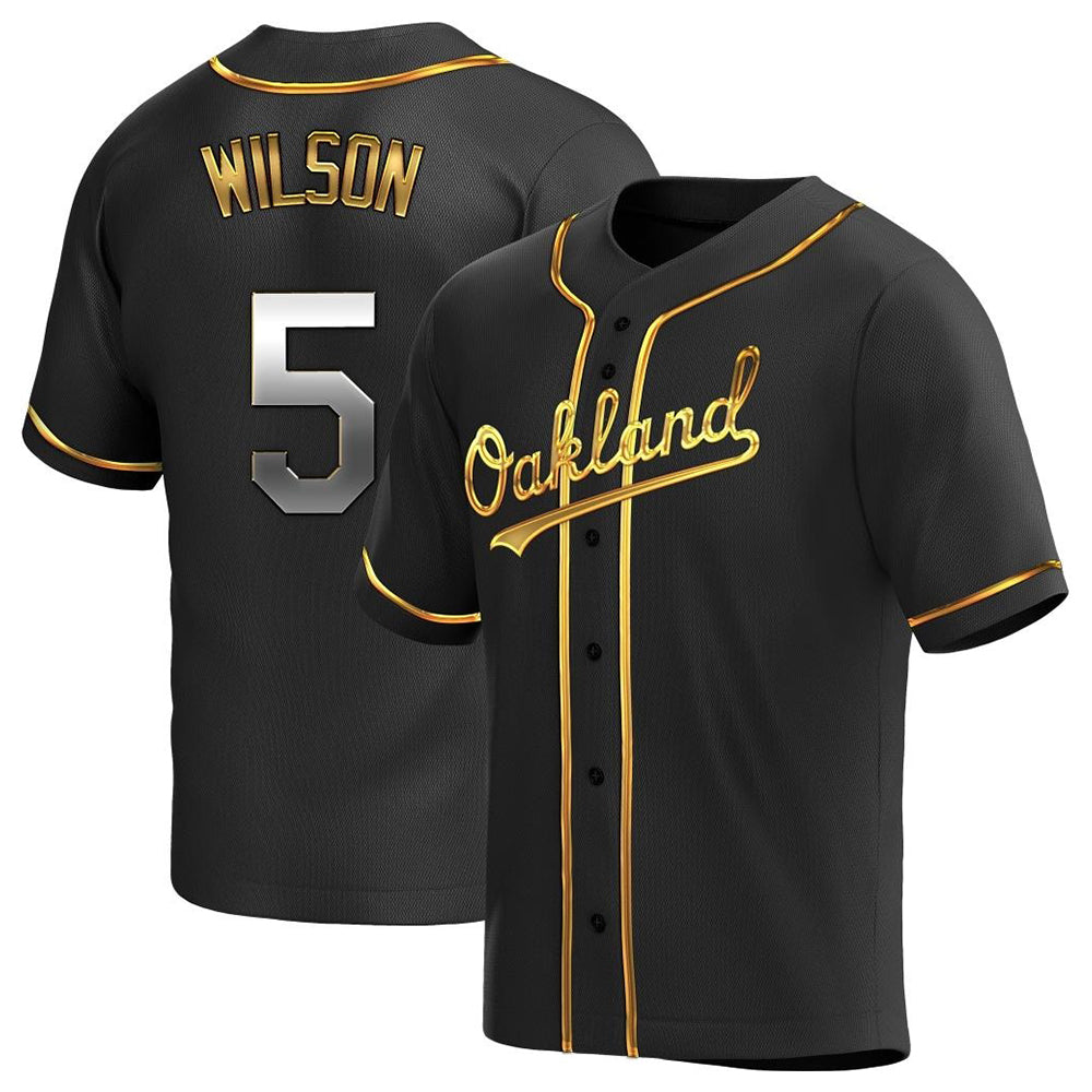Elroe Athletics #5 Jacob Wilson Black Golden Replica Alternate  Stitched Jersey