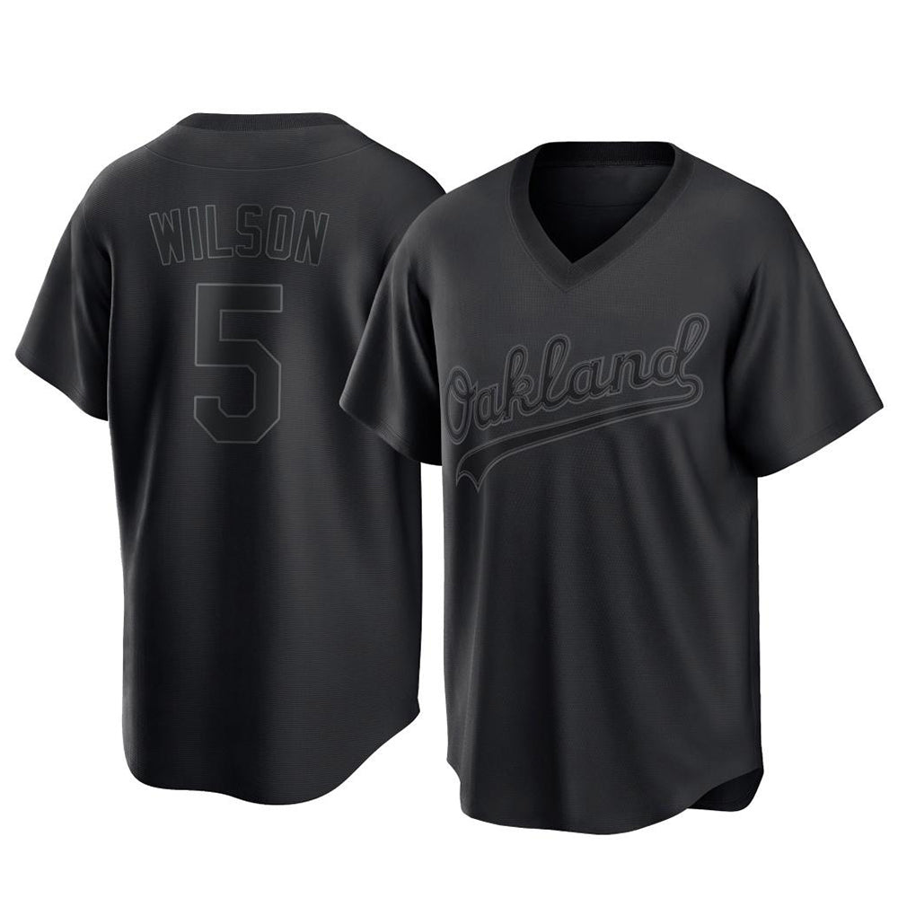 Elroe Athletics #5 Jacob Wilson Black Replica Pitch Fashion T shirt Stitched Jersey