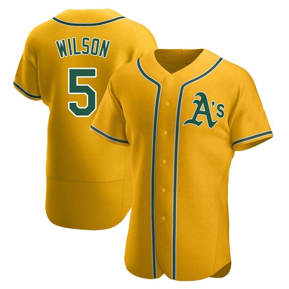 Elroe Athletics #5 Jacob Wilson Gold Authentic Alternate Stitched Jersey