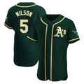 Elroe Athletics #5 Jacob Wilson Green Authentic Alternate Stitched Jersey