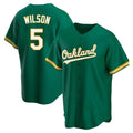 Elroe Athletics #5 Jacob Wilson Green Kelly Alternate Stitched Jersey