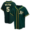 Elroe Athletics #5 Jacob Wilson Green Replica Alternate Stitched Jersey