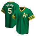 Elroe Athletics #5 Jacob Wilson Green Replica Cooperstown Collection T shirt Stitched Jersey
