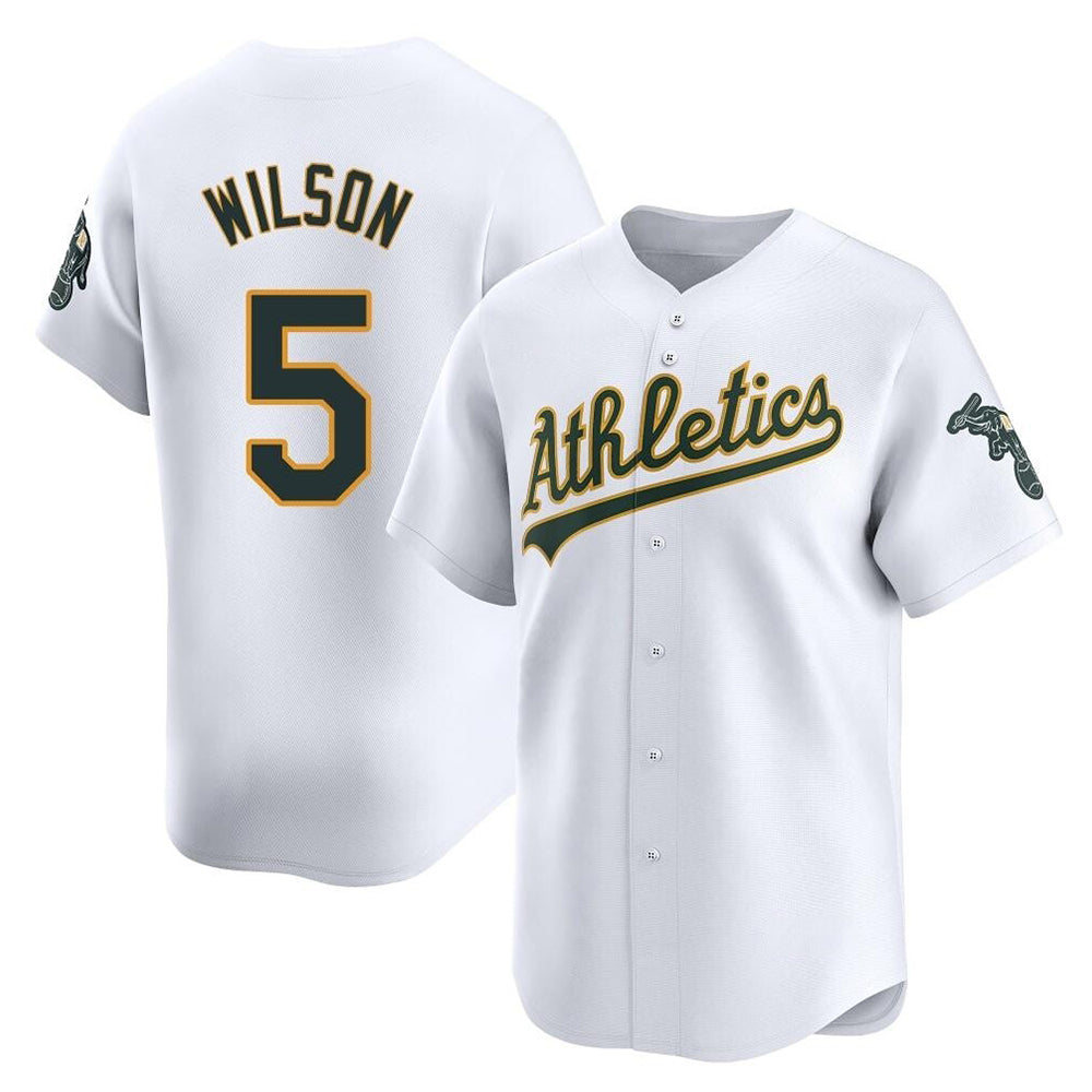 Elroe Athletics #5 Jacob Wilson White Limited Home Stitched Jersey