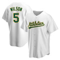 Elroe Athletics #5 Jacob Wilson White Replica Home Stitched Jersey