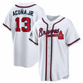 Elroe A.Braves #13 Ronald Acuna Jr. 2025 All-Star Game Home Replica Player Jersey - White Stitched Personalized Jersey