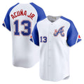 Elroe A.Braves #13 Ronald Acuna Jr. City Connect Limited Jersey - White Personalized Jerseys