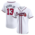 Elroe A.Braves #13 Ronald Acuna Jr. Home Elite Jersey - White Personalized Jerseys