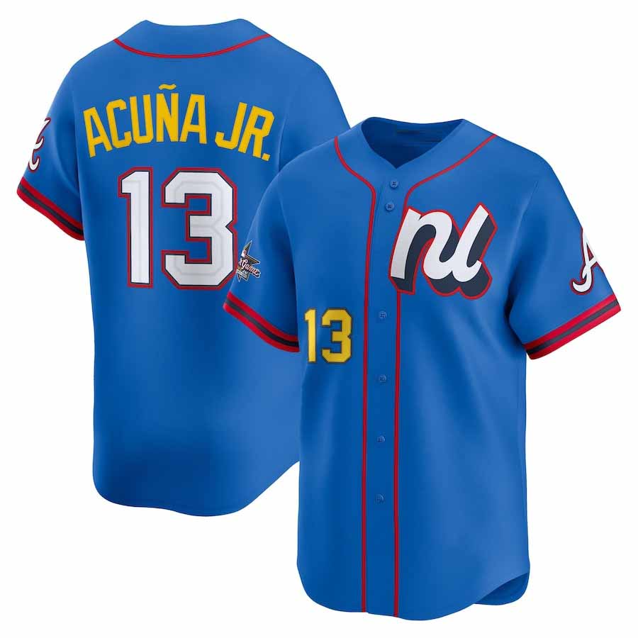 Elroe A.Braves #13 Ronald Acuna Jr. National League 2025 All-Star Edition Limited Player Jersey - Blue Personalized Jersey