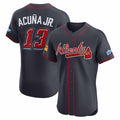 Elroe A.Braves #13 Ronald Acuna Jr. Navy 2025 Speedway Classic Alternate Elite Player Personalized Jersey