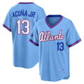 Elroe A.Braves #13 Ronald Acuna Jr. Powder Blue 2026 City Connect Stadium Stitched Personalized Jersey