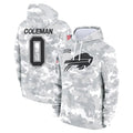 Elroe B.Bills #0 Keon Coleman Player Arctic Camo Salute to Service Hoodies Stitched Jerseys