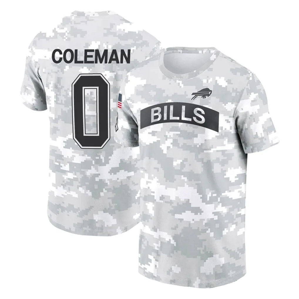 Elroe B.Bills #0 Keon Coleman Player Arctic Camo Salute to Service T-Shirt Hoodies Stitched Jerseys