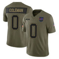 Elroe B.Bills #0 Keon Coleman Player Olive Salute To Service Limited Game Stitched Jerseys