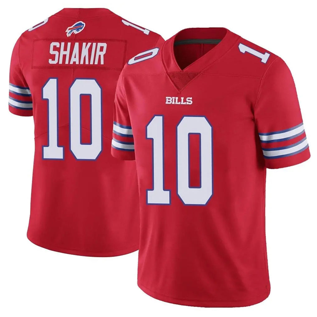 Elroe B.Bills #10 Khalil Shakir Player Red Vapor Untouchable Limited Home Game Stitched Jerseys