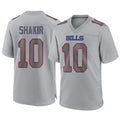 Elroe B.Bills #10 Khalil Shakir Player Gray Replica Game Stitched Jerseys