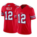 Elroe B.Bills #12 Jim Kelly Player Red Vapor F.U.S.E. Jersey Limited Home Game Stitched Jerseys