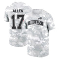 Elroe B.Bills #17 Josh Allen Player Arctic Camo Salute to Service T-Shirt Hoodies Stitched Jerseys