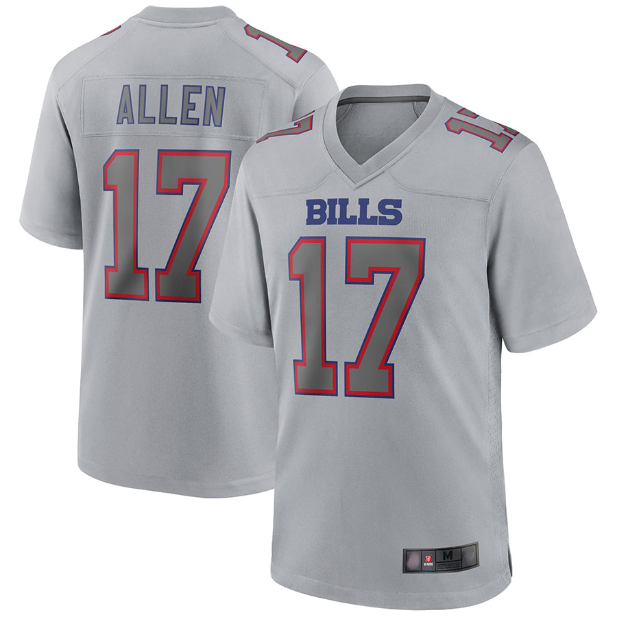 Elroe B.Bills #17 Josh Allen Player Gray Game Stitched Jerseys