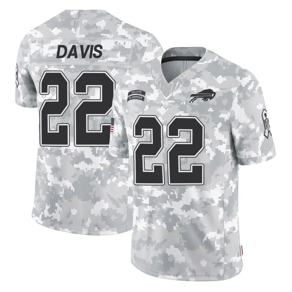 Elroe B.Bills #22 Ray Davis Player Arctic Camo Salute to Service Limited Stitched Jerseys