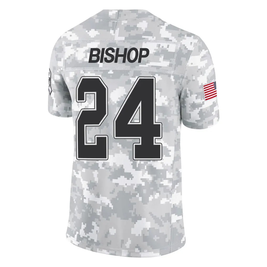 Elroe B.Bills #24 Cole Bishop Player Arctic Camo Salute to Service Limited Stitched Jerseys