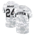 Elroe B.Bills #24 Cole Bishop Player Arctic Camo Salute to Service T-Shirt Hoodies Stitched Jerseys