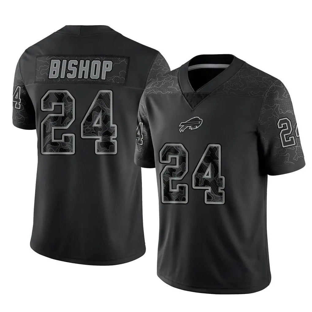Elroe B.Bills #24 Cole Bishop Player Black RFLCTV Limited Stitched Jerseys
