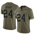 Elroe B.Bills #24 Cole Bishop Player Olive Salute To Service Game Stitched Jerseys