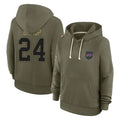 Elroe B.Bills #24 Cole Bishop Player Olive Salute to Service Hoodies Stitched Jerseys