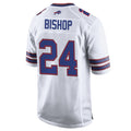 Elroe B.Bills #24 Cole Bishop Player White Home Game Stitched Jerseys