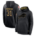 Elroe B.Bills #31 Maxwell Hairston Player Black Salute to Service Hoodies Hame Stitched Jerseys