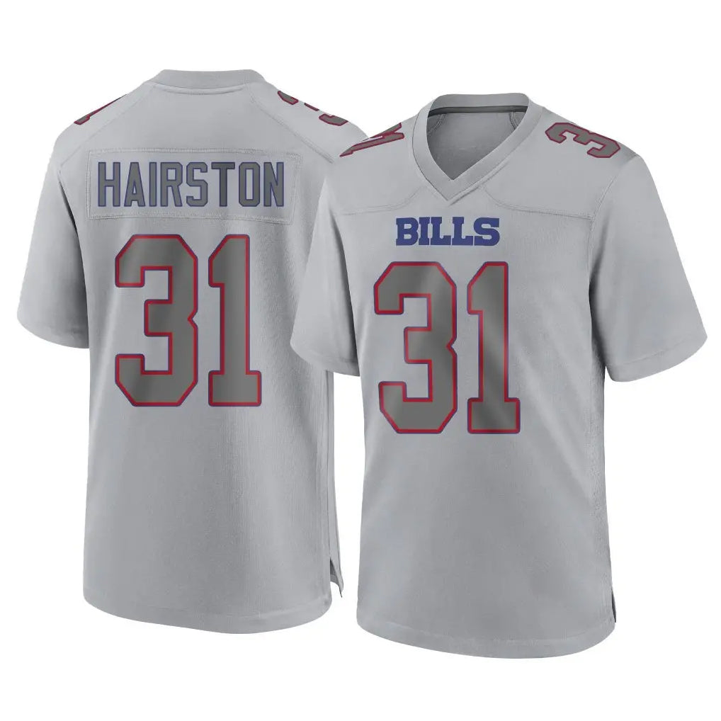 Elroe B.Bills #31 Maxwell Hairston Player Gray Fashion Home Game Stitched Jerseys