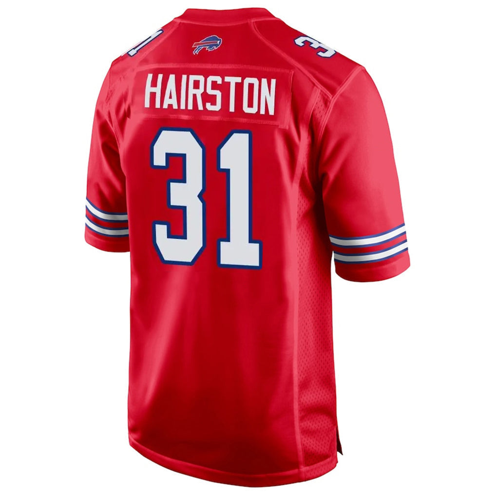 Elroe B.Bills #31 Maxwell Hairston Player Red Home Game Stitched Jerseys