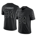 Elroe B.Bills #34 Thurman Thomas Player Black RFLCTV Limited Stitched Jerseys