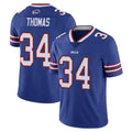 Elroe B.Bills #34 Thurman Thomas Player Royal Vapor Untouchable Limited Stitched Jerseys