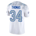 Elroe B.Bills #34 Thurman Thomas Player White Rivalries Collection Vapor Limited Stitched Jerseys
