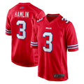 Elroe B.Bills #3 Damar Hamlin Player Red Home Game Stitched Jerseys