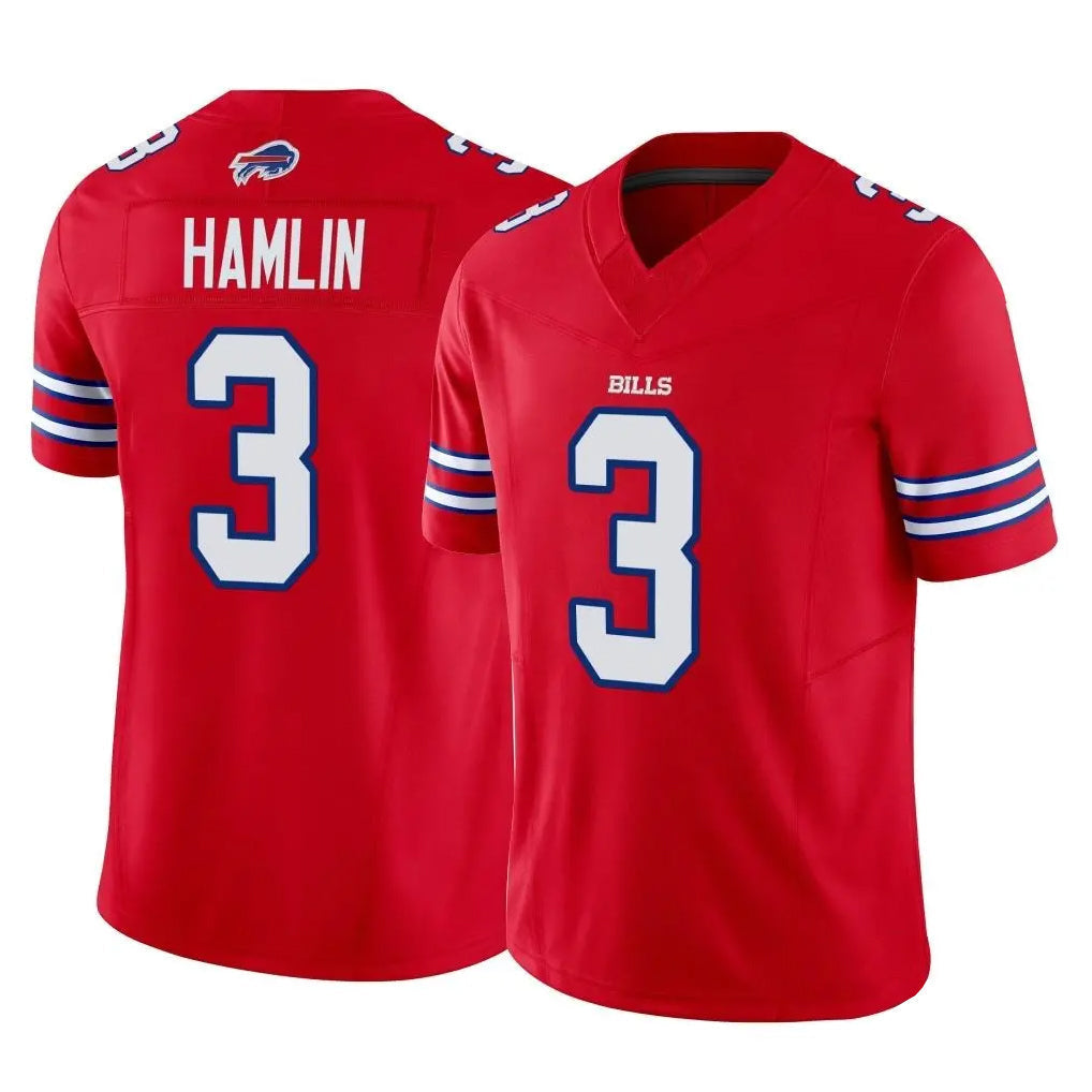 Elroe B.Bills #3 Damar Hamlin Player Red Vapor F.U.S.E. Jersey Limited Home Game Stitched Jerseys