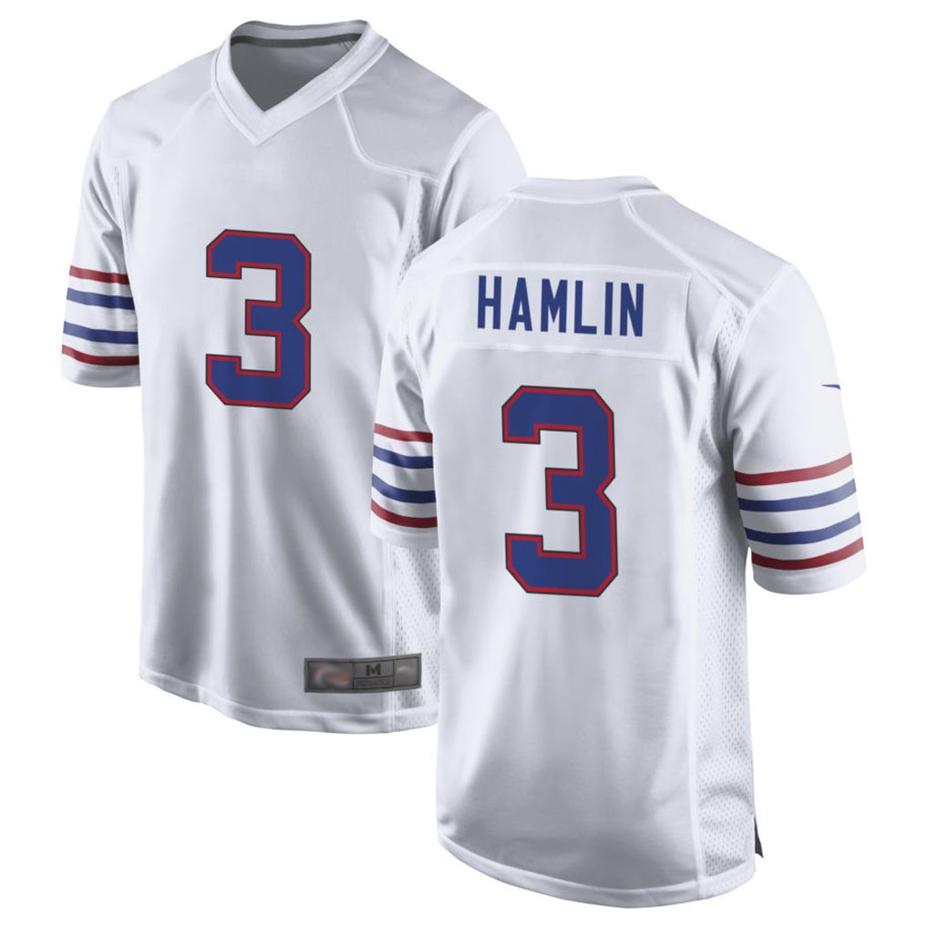 Elroe B.Bills #3 Damar Hamlin Player White Alternate Game Stitched Jerseys