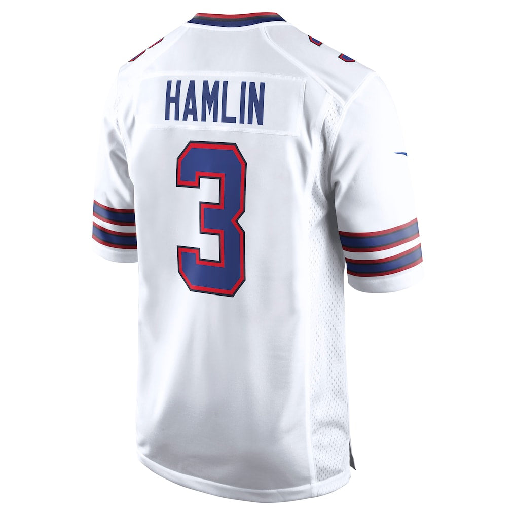Elroe B.Bills #3 Damar Hamlin Player White Home Game Stitched Jerseys